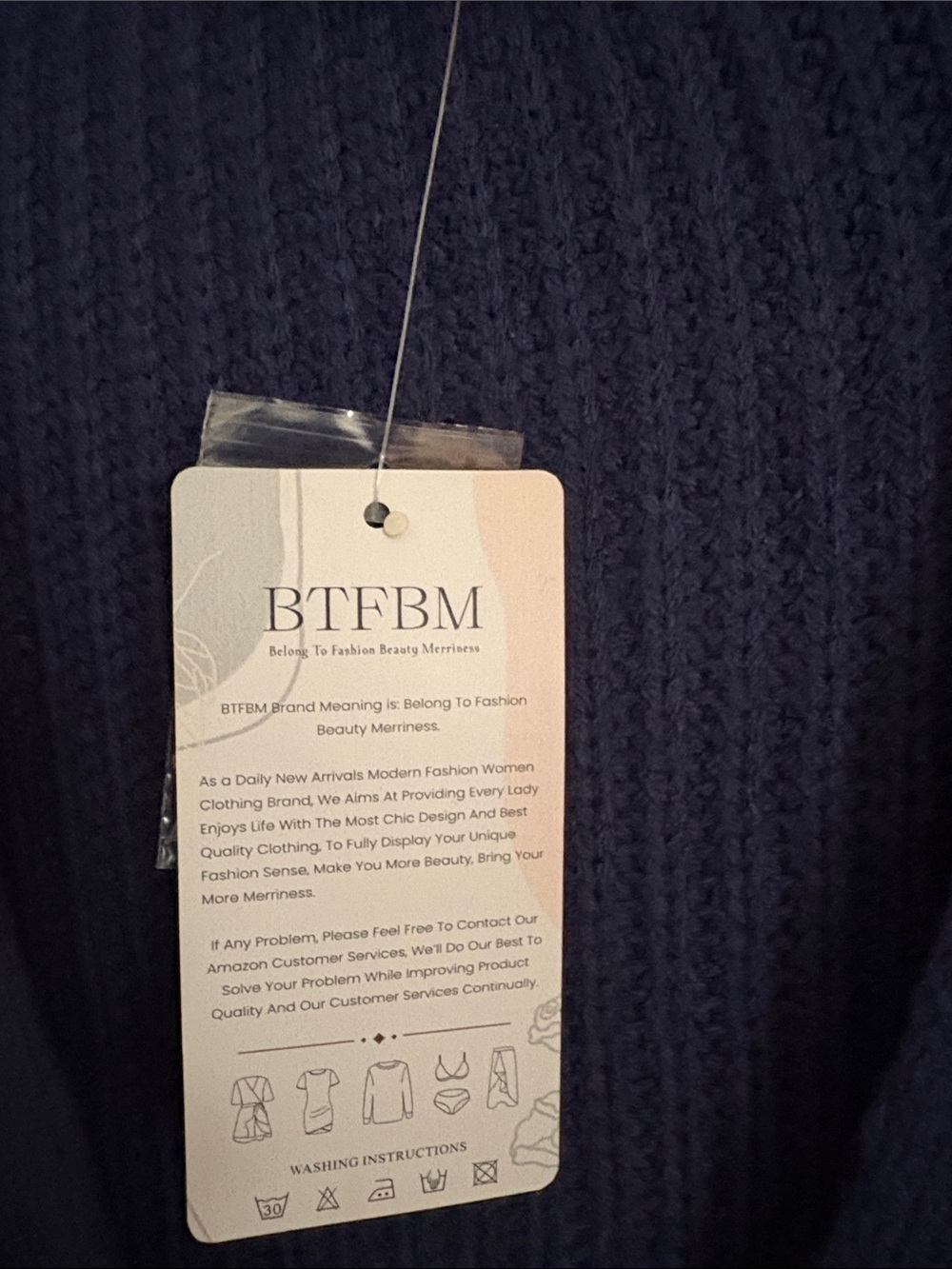 RiffRaff Navy Ribbed Button-Front Cardigan - Picture 2 of 4